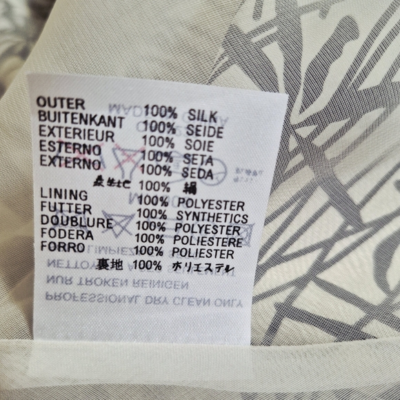 Aquascutum Silk Tie Neck Cap Sleeve Blouse Size 8 - Picture 10 of 10